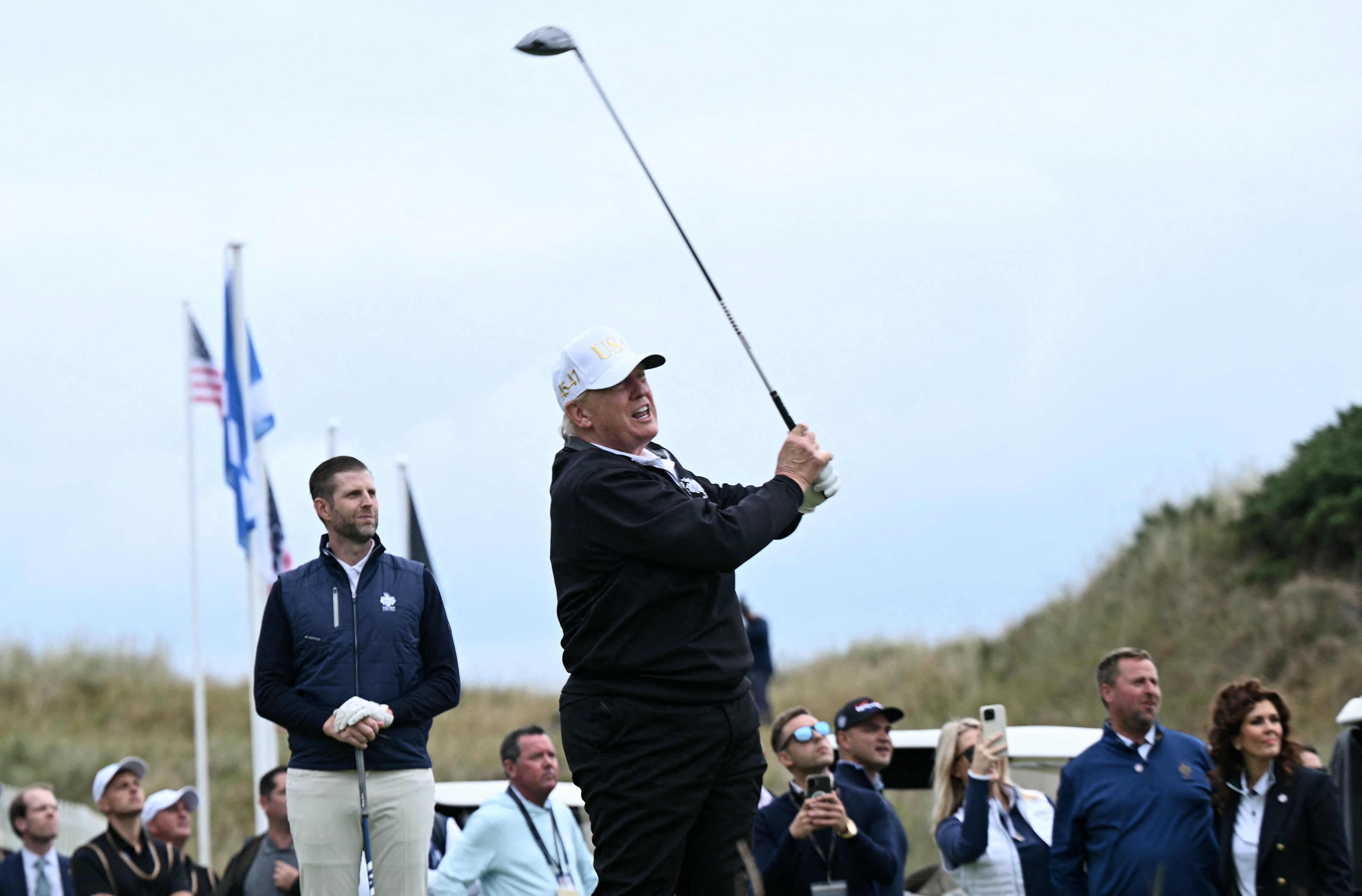 The president played a round of golf at the club on Tuesday morning