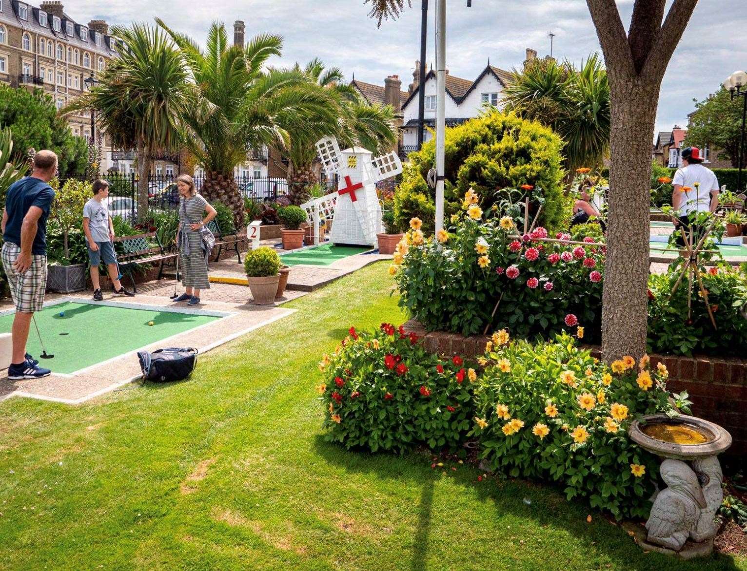 June took particular pride in the beautifully kept lawns and flower beds at Lillyputt Minigolf in Broadstairs. Picture: Lillyputt Minigolf