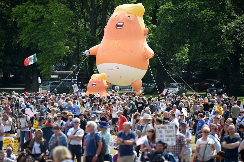 A Baby Trump Balloon