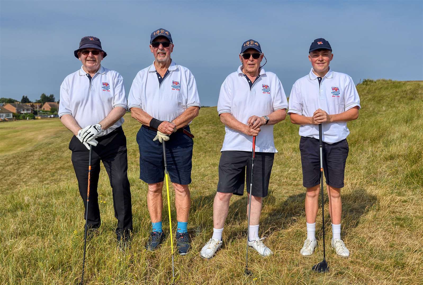 The Hunstanton RNLI team of Seamus Griffin, Bob McDonald, Jeff Lenton, and Joe Sarsby. Picture: RNLI/Chris Bishop