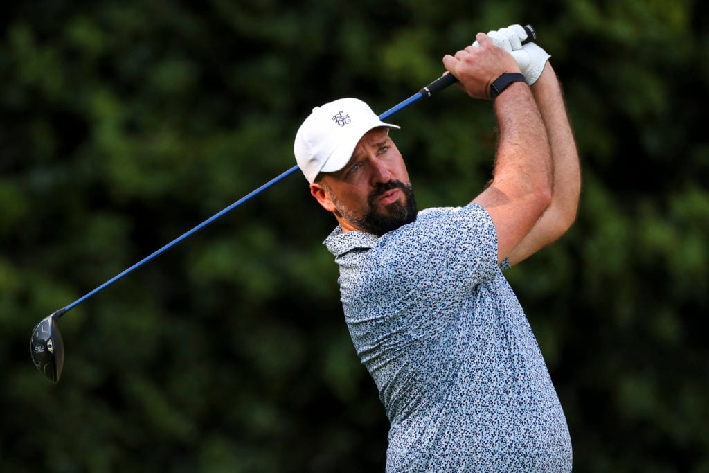 Peter Finch hits a tee shot during the Creator Classic