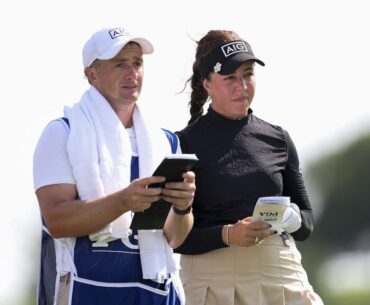 Former tour winner Paul Dunne caddying for Georgia Hall