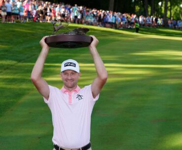 Brian Campbell responds when asked if he thinks he could make the Ryder Cup team after winning the John Deere