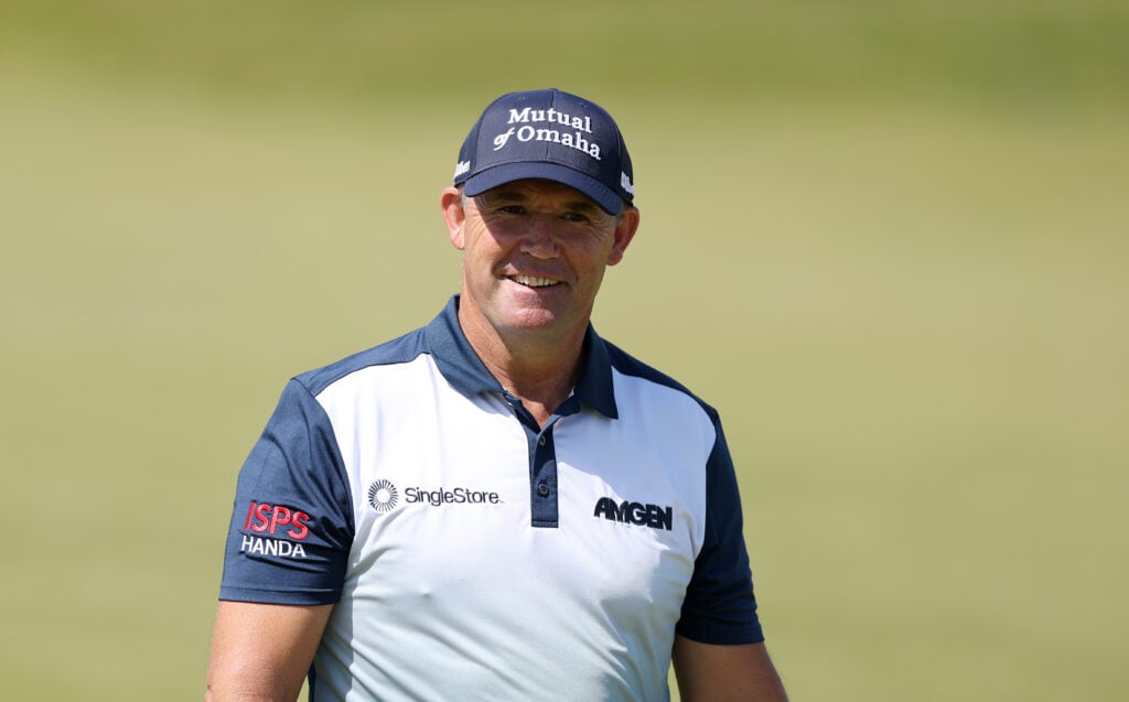 Padraig Harrington in a practice round at the Scottish Open