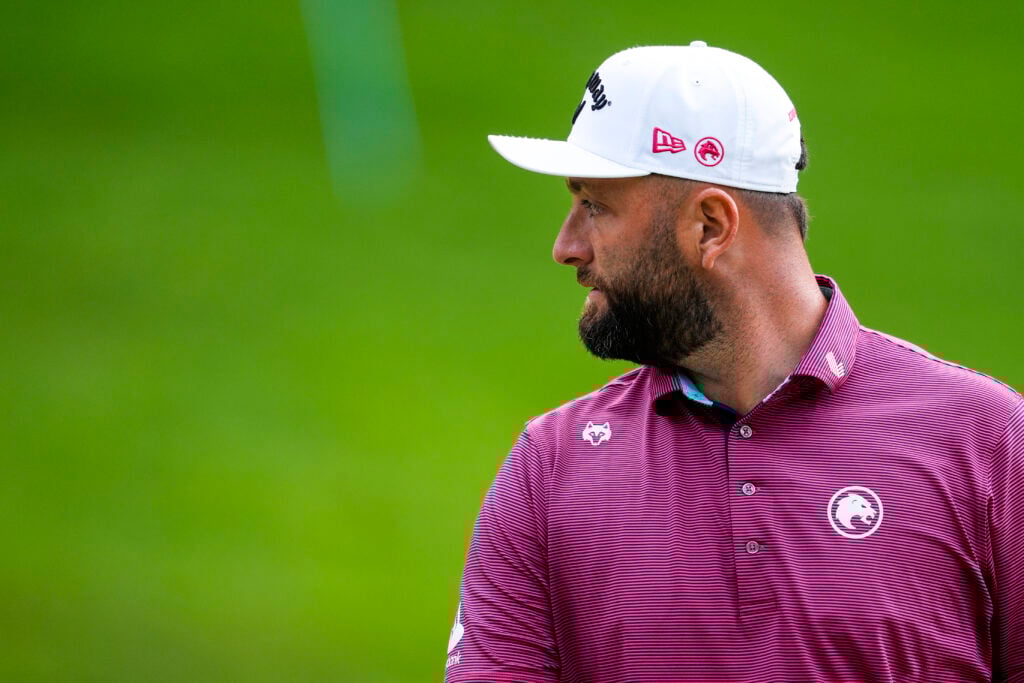 Jon Rahm looks on during LIV Golf Andalucia