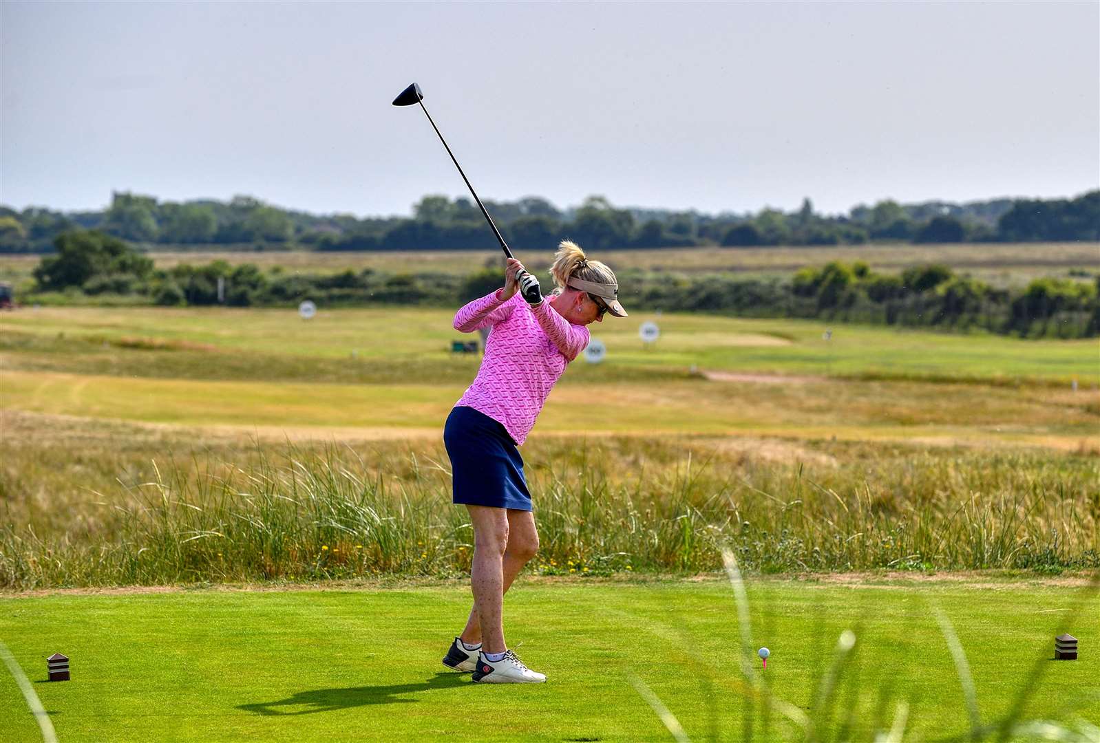 A woman tees off at the golf day in aid of the RNLI. Picture: RNLI/Chris Bishop