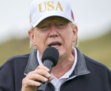 Donald Trump Spotted Wearing Four Band-Aids During Golf Trip in Scotland