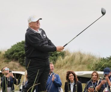 Trump touts new Scotland golf course after claiming bigger priorities than golf