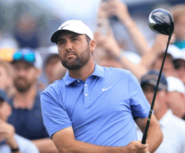 Scottie Scheffler hits a tee shot