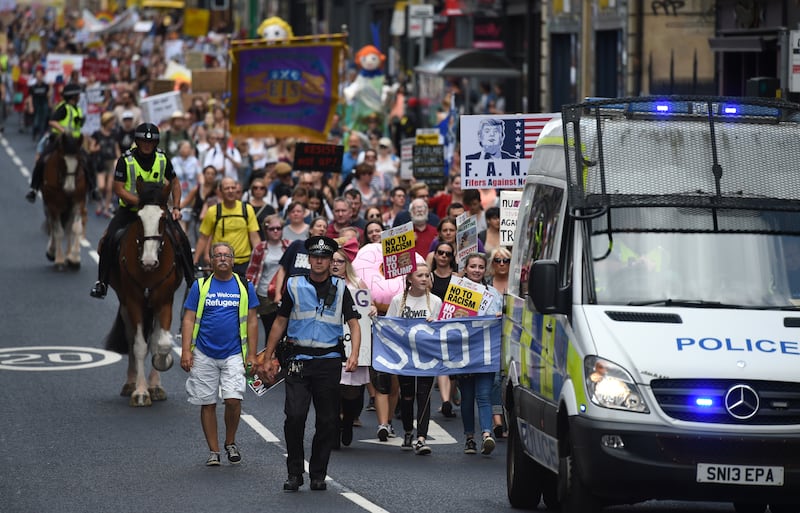 Donald Trump's visit to Scotland in 2018.