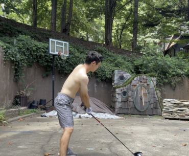 How’s my swing? Besides the obvious no ball there, what would you give it out of 10?