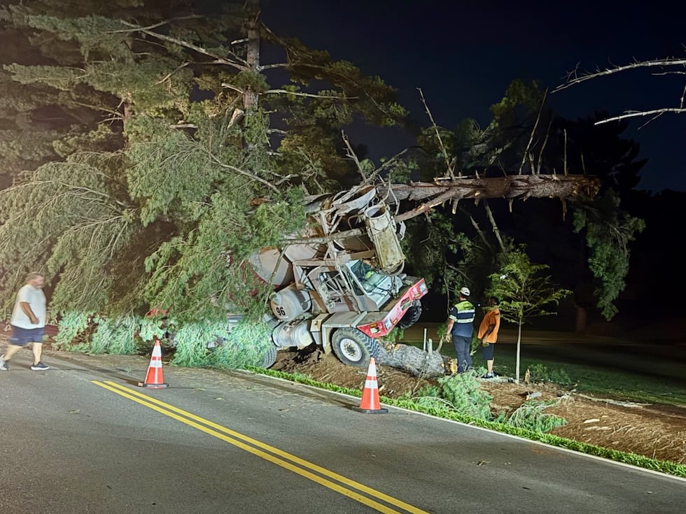 Fully loaded cement mixer truck crashes into tree near TN golf course