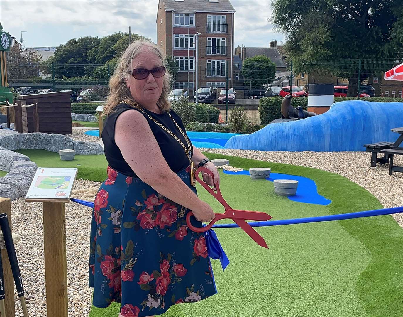 Mayor of Swale, Cllr Karen Watson, launched Sheerness Adventure Golf Course. Picture: Joe Crossley