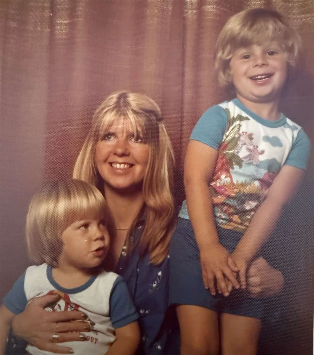 June Linda Hodgson with her sons, Sam and Mike Bridges. Picture: Mike Bridges