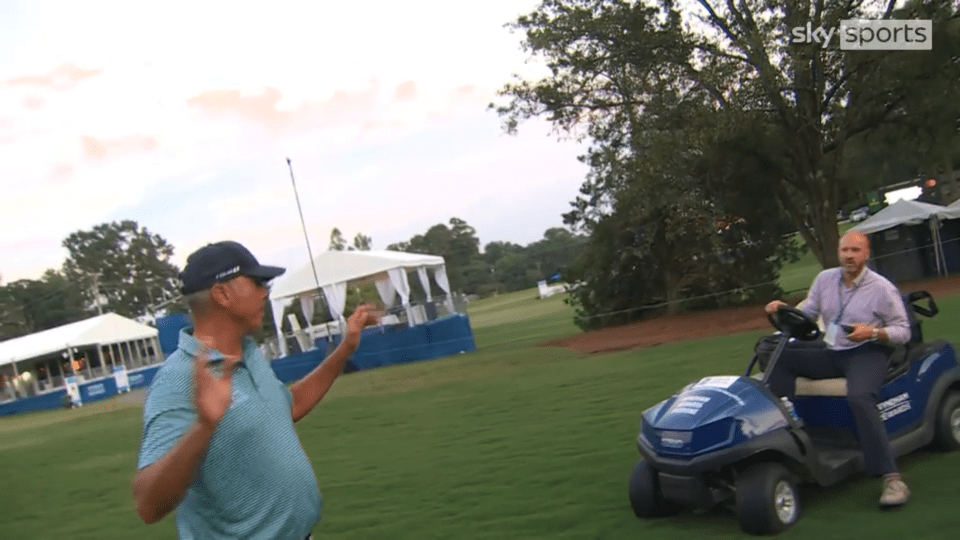 Kuchar threw his hands up saying the horn had 'theoretically' been blown