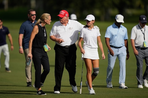 Kai Trump golfing