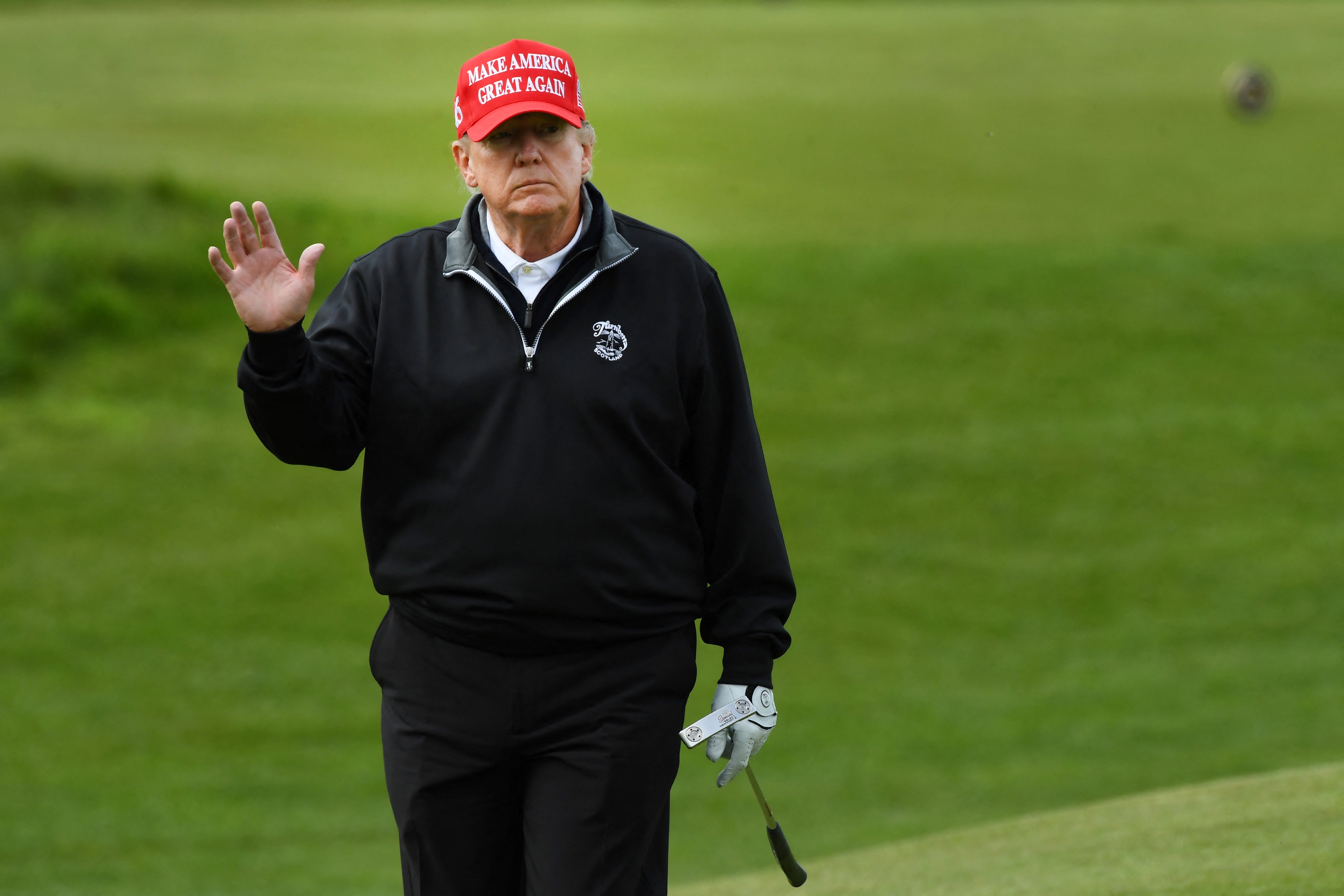 Trump visits Turnberry Golf Course in South Ayrshire in 2023, between his two presidential terms