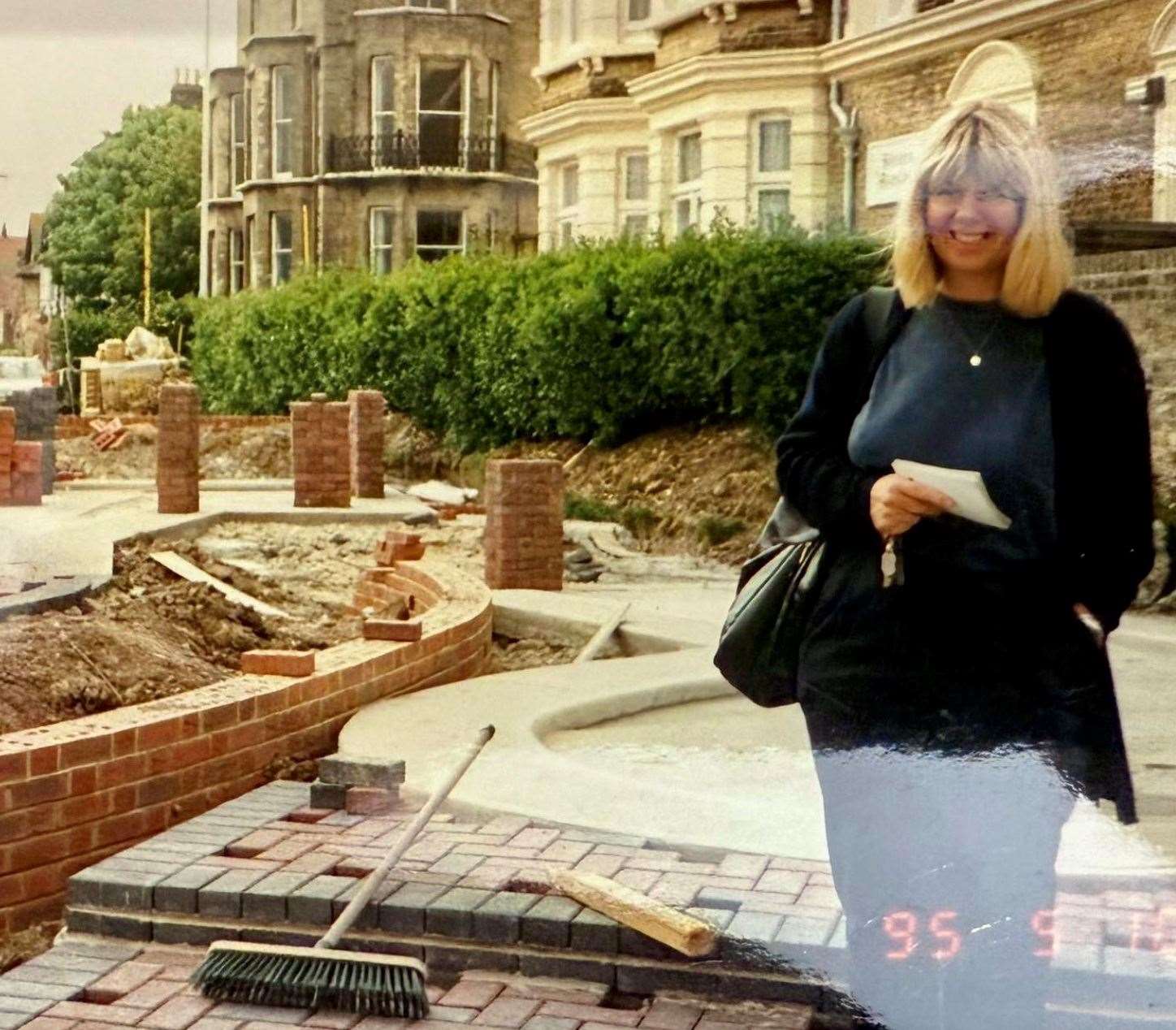 June overseeing the building of Lillyputt Minigolf course in Broadstairs, in 1995. Picture: Lillyputt Minigolf