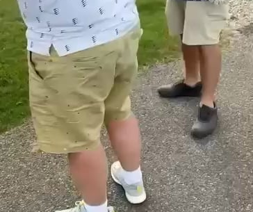 Drunk golfer finds a water hazard and gets his lunch fed to him