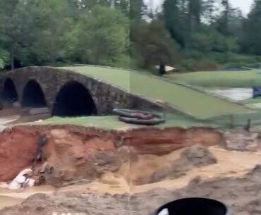 Augusta National overwhelmed by floodwaters, newly released video shows