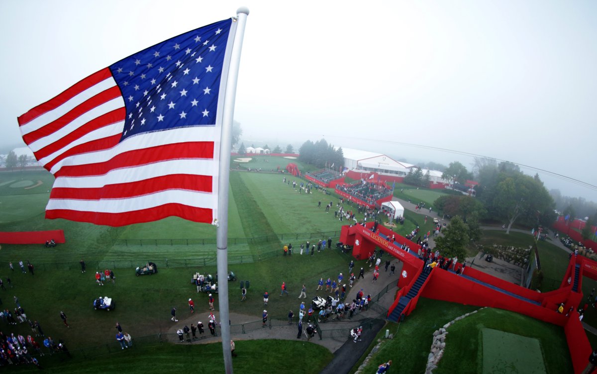 American flag 2016 Ryder Cup
