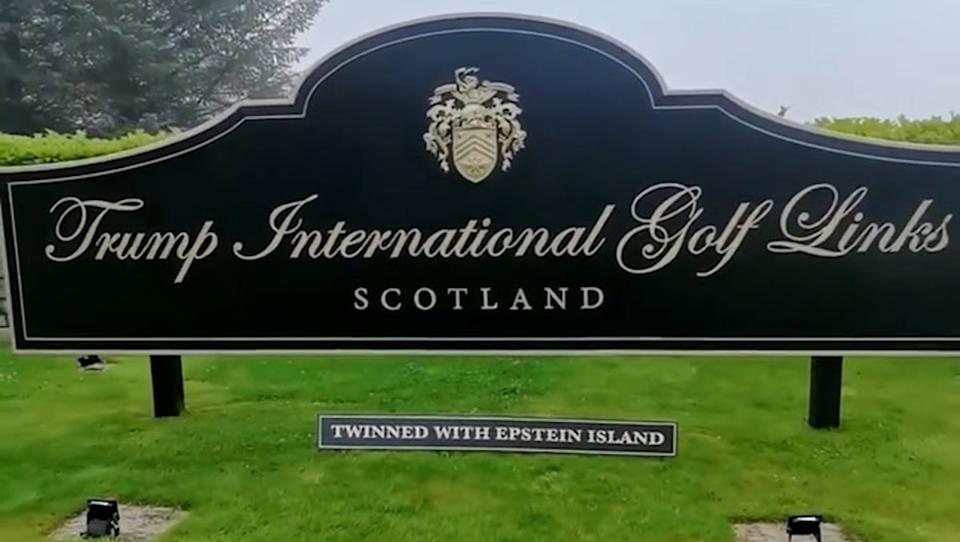 ‘His foes on this side of the Atlantic are already tuning up – wags have put up a spoof sign at his golf course near Aberdeen that says “twinned with Epstein Island”’ (Everyone Hates Elon)