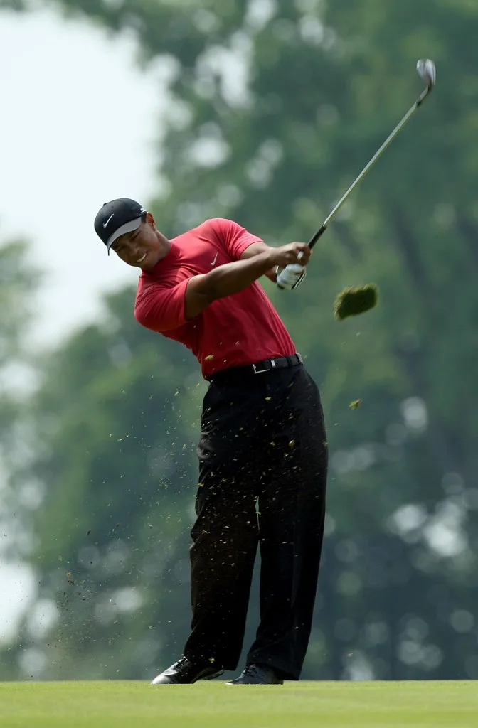 Tiger Woods swings during the 2007 U.S. Open at Oakmont Country Club in Pittsburgh. Getty Images