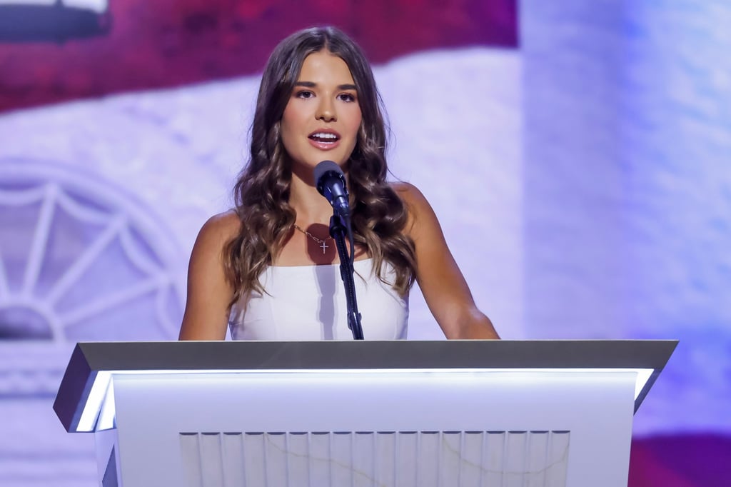 Kai Trump, the daughter of Donald Trump Jr, delivers remarks during the third day of the Republican National Convention (RNC) at Fiserv Forum in Milwaukee, Wisconsin, US, on July 17. Photo: EPA-EFE