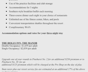 What does playing pinehurst really cost?
