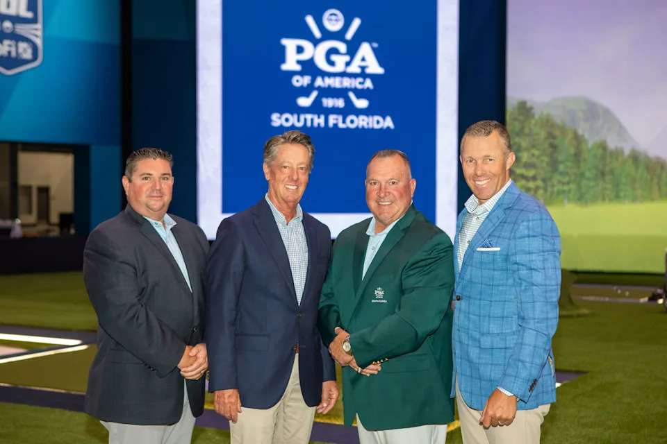 South Florida PGA's new leadership (left to right): Ben Bauer, Secretary; Eric Veilleux, President; Paul Clivio, Honorary Past President and Jeff Waber, Vice President.