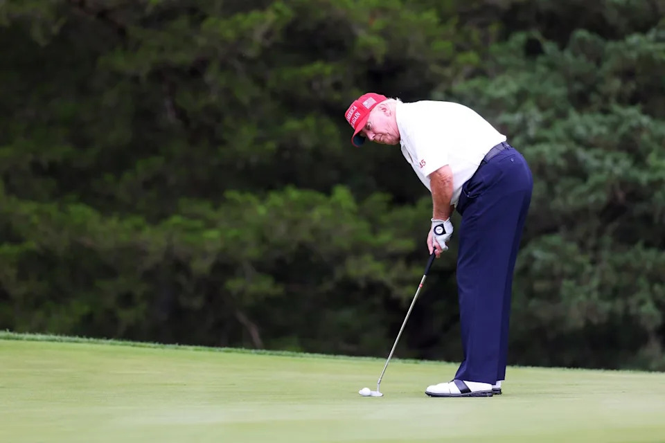 Trump is an avid golfer and has already spent several weekends at the golf course since he returned to the White House (Getty Images)