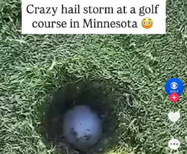 Golf course in Minnesota destroyed by hail .