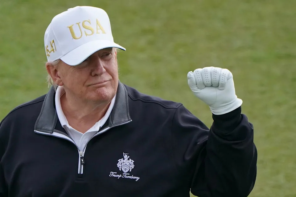 Donald Trump teed off at The New Course in Menie, Aberdeenshire