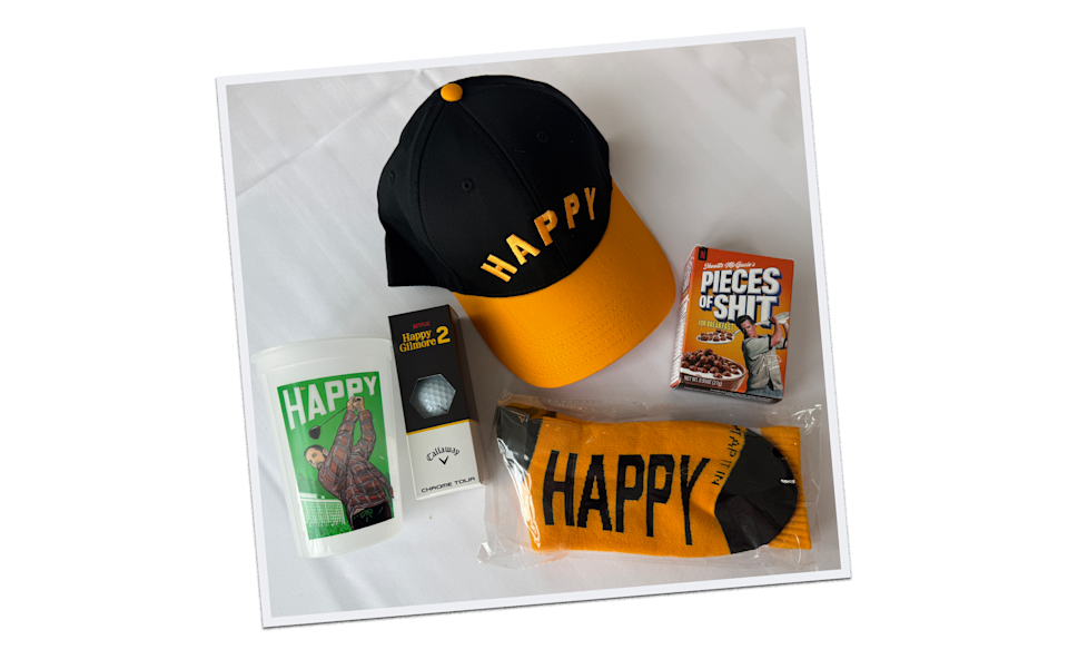 Promotional merchandise for Happy Gilmore 2.