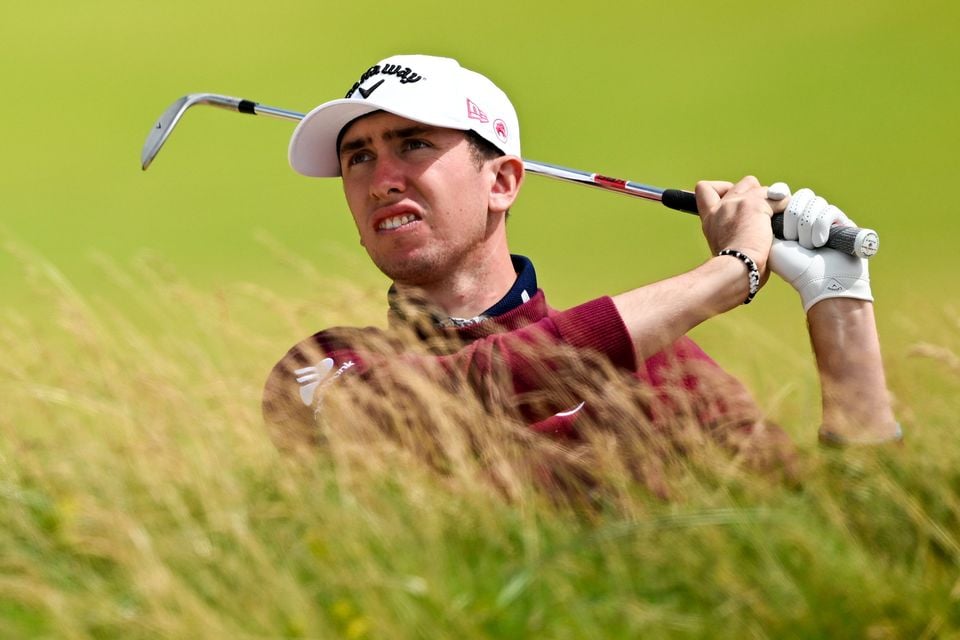Tom McKibbin during his second-round 73 at Royal Portrush