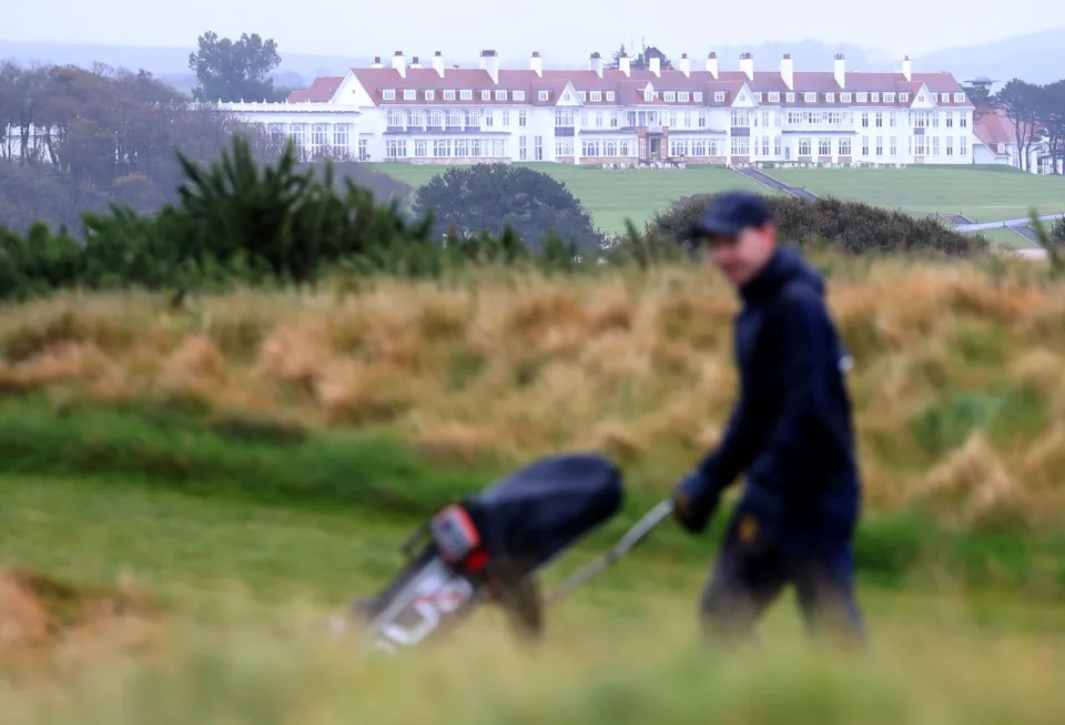 A view of the hotel at the Trump Turnberry Golf Resort Turnberry, Scotland, Britain October 3, 2020. Trump is visiting his two Scottish golf resorts during a five-day trip starting July 25.