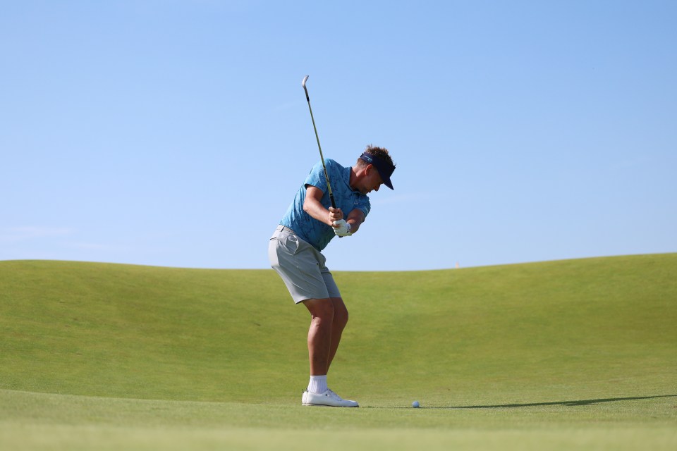 Poulter in action at Royal Cinque Ports
