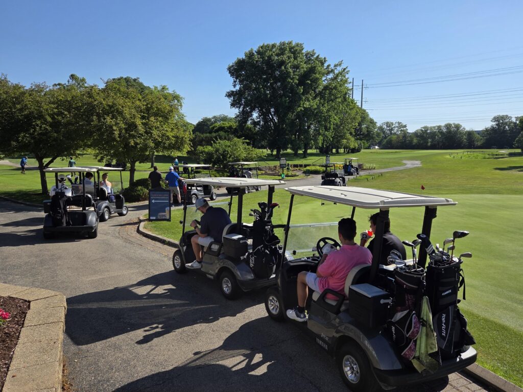 One of the first tee times out and then I come to this for the back 9