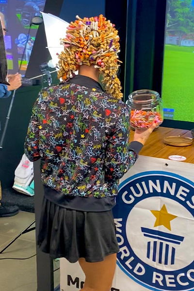 Anya from behind
