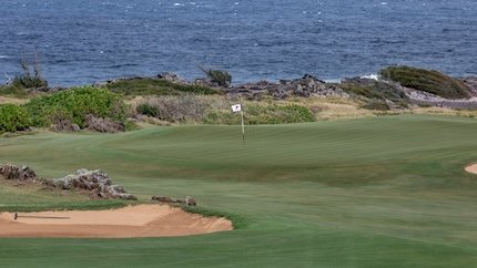 Oceanside golf hole at Kapalua Maui