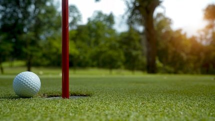 Stock image - ball near pin