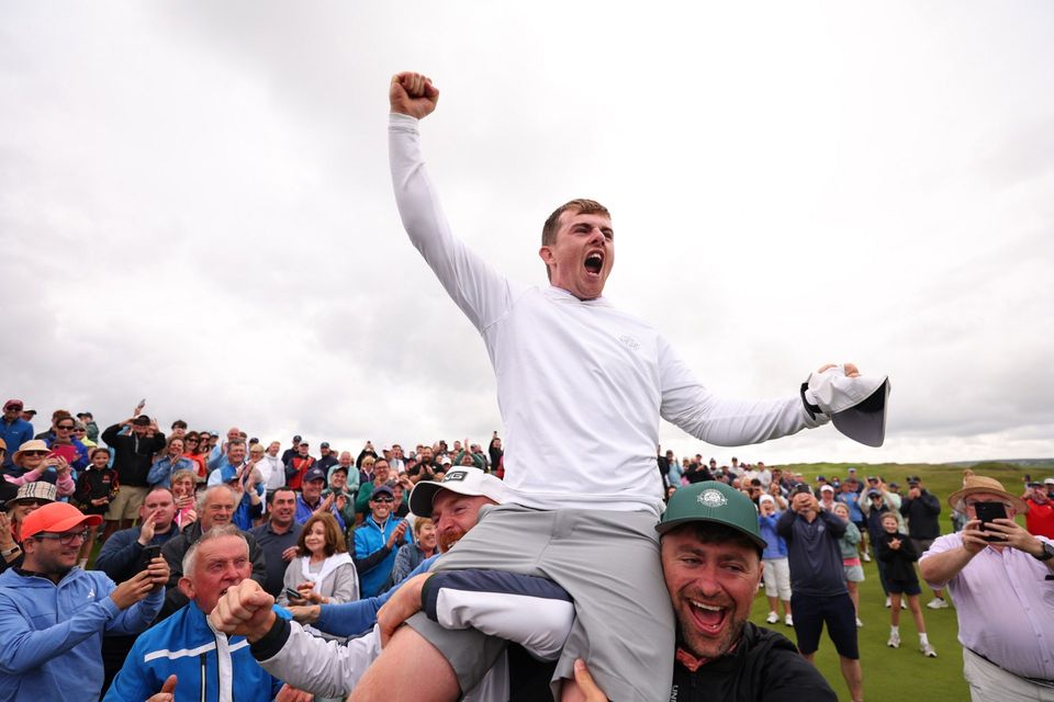 Lahinch’s Jonathan Keane celebrates