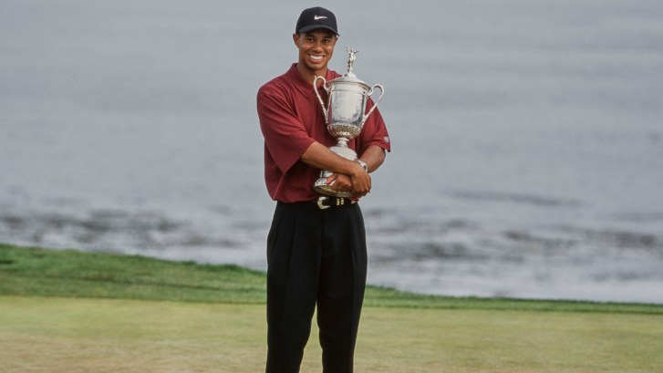 Tiger Woods at the 2000 U.S. Open at Pebble Beach