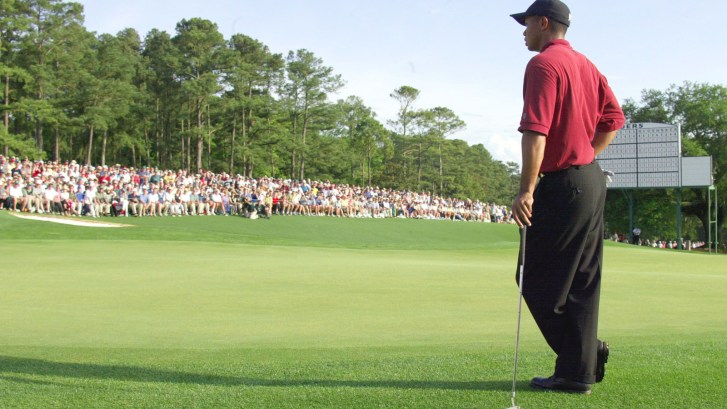 Tiger Woods at The Masters in Augusta