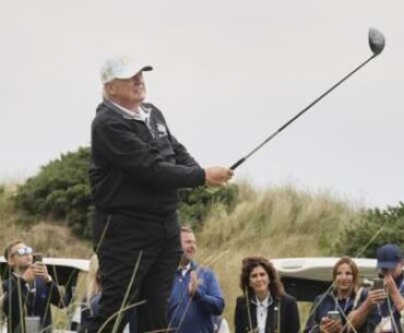 Trump caps his Scottish visit by opening a new golf course