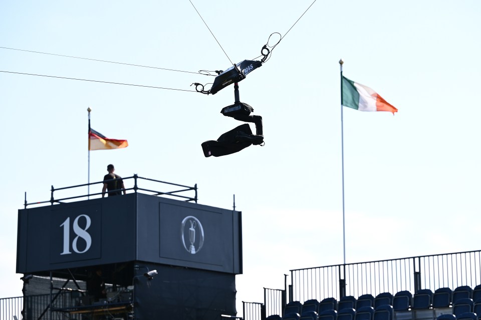 The camera will overlook the 18th green this week providing aerial shots for viewers