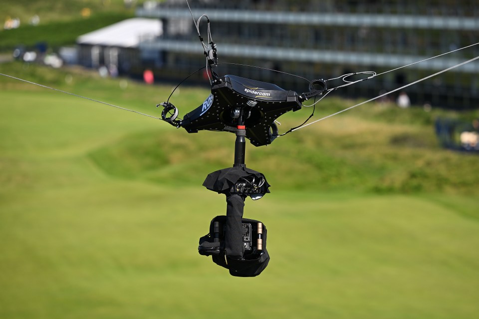 A Spidercam has been installed at Royal Portrush for the 153rd Open Championship