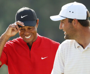 Tiger Woods and Scottie Scheffler at the 2024 Hero World Challenge