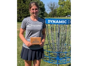 Paris disc golfer Brooklyn O'Krafka is a world champion silver medalist after finishing second at the recent Professional Disc Golf Association Junior World Championship in Emporia, Kansas. Submitted