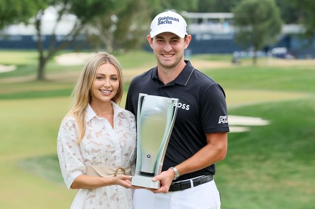 Patrick Cantlay with his wife, Nikki